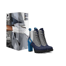 Load image into Gallery viewer, Rich and Rich Polkadotdushion Elastic Women's Blue Designer Boot - Rich and Rich Homeopportunities
