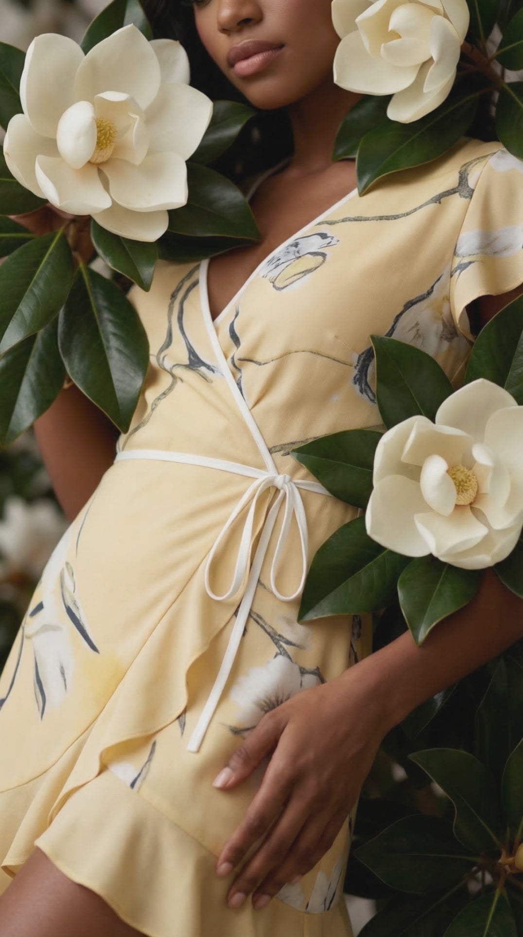 Rich and Rich Women's Pale Yellow Tea Dress