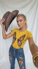 Load and play video in Gallery viewer, Monarch Butterfly Graphic Denim &amp; Tee Set
