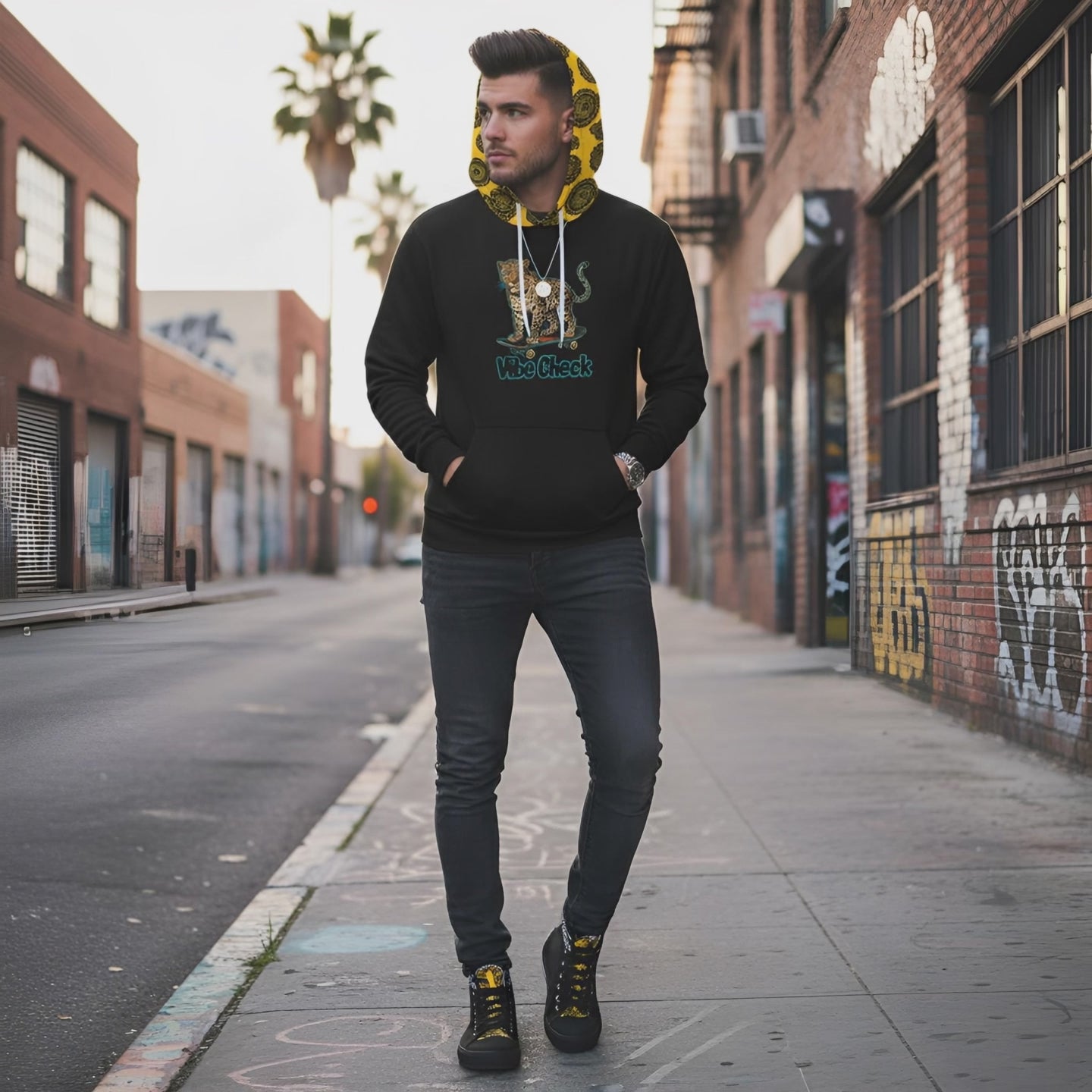 Stylish High Top Caricature Sneakers, Unique Sports Sneakers, Trendy Casual Footwear, Great for Gifts and Daily Wear, Ideal for Special Occasions