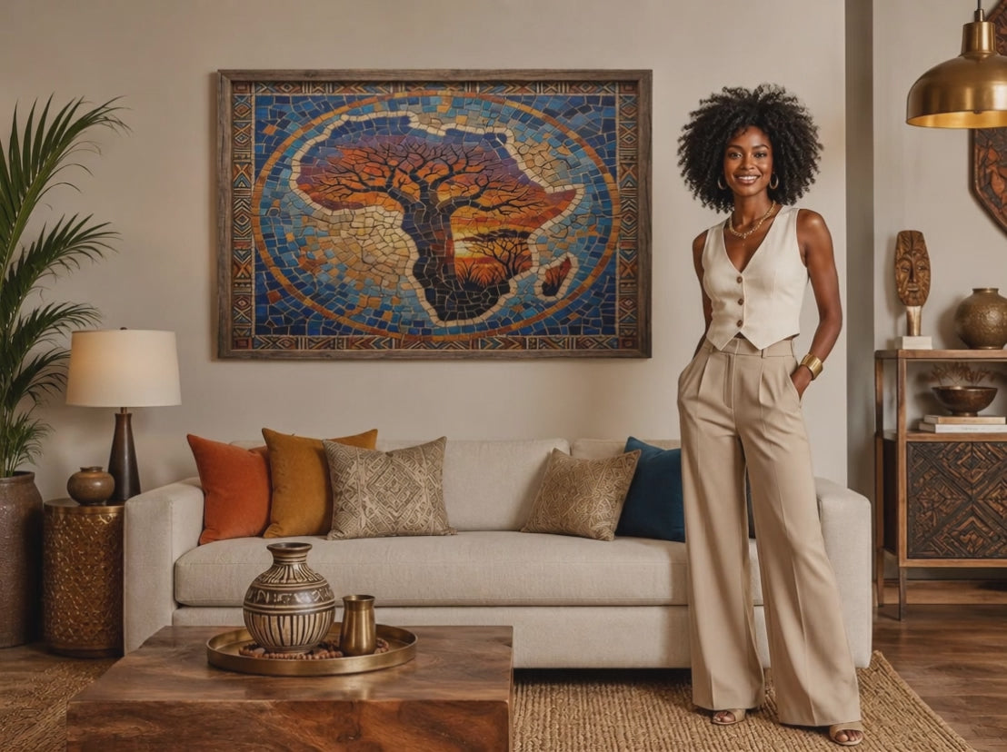 Rich and Rich The Baobab Tree — Tree of Life 1000 Custom Wooden Jigsaw Puzzle Gift | 29.53" x 19.69" Decorative Wooden Puzzle