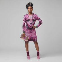 Load and play video in Gallery viewer, Her Eyes Hoodie Dress
