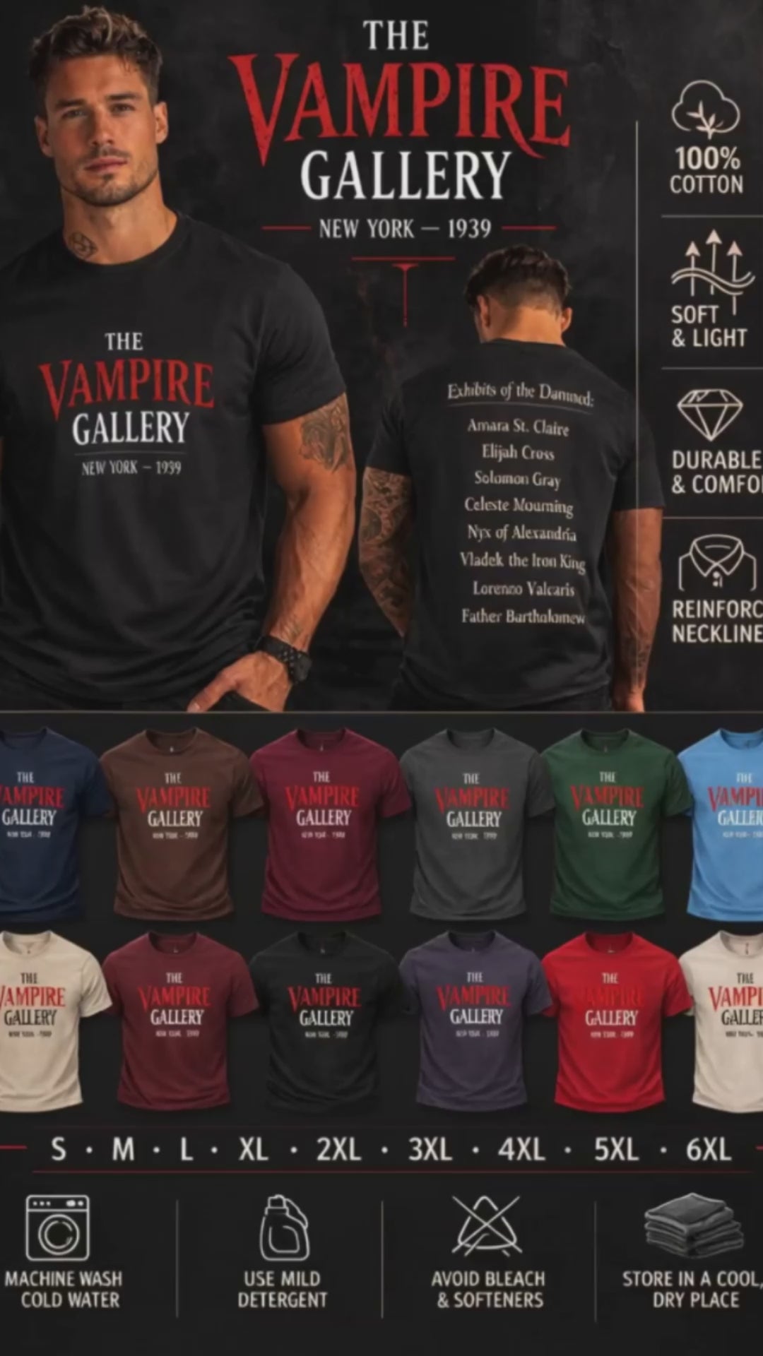 The Vampire Gallery Men‘s Short Sleeve T-shirt