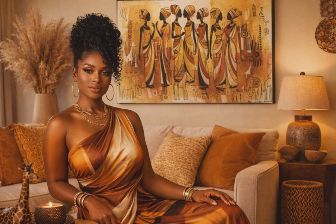 Rich and Rich African Women 32 x 24 Wall Art