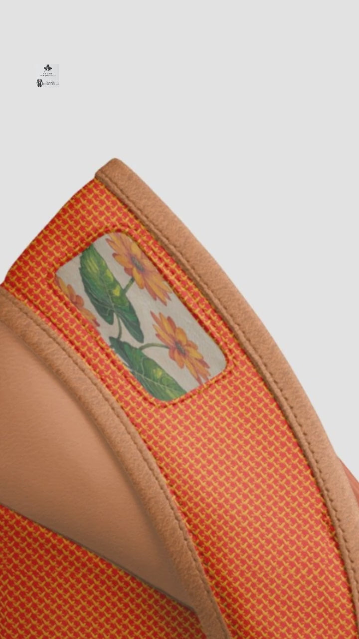 Escarpins compensés italiens en cuir orange Rich and Rich BeigeEssence pour femme | Compensées de créateur de 12,7 cm