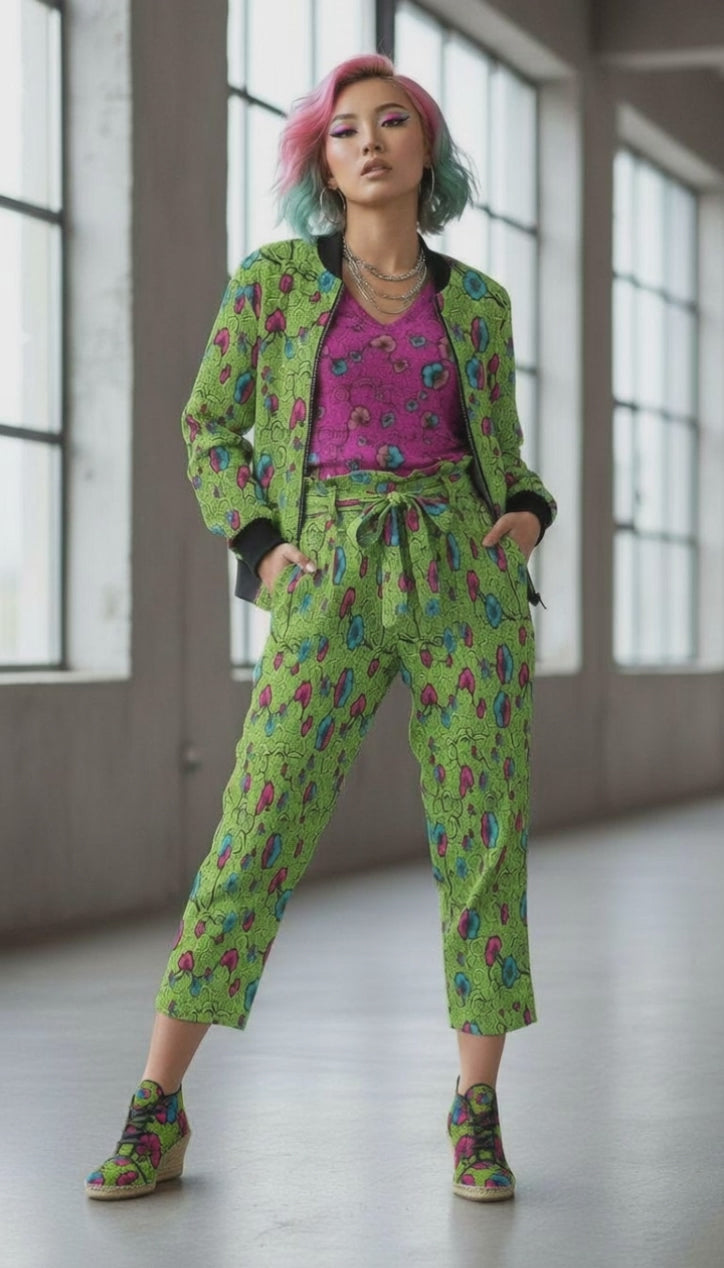 Rich and Rich Fuschia Floral Ladies Wedge Espadrilles