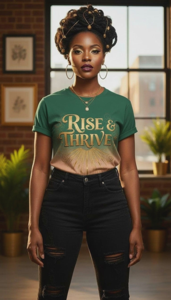 Rich and Rich Rise & Thrive Women's Green Tshirt