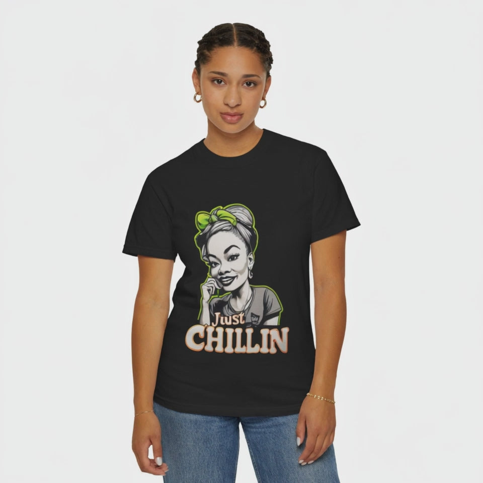 Unisex Just Chillin' Graphic T-shirt, Casual Tee, Vintage Style Apparel, Fun Summer Wear, Gift for Friends and Family