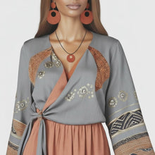 Load and play video in Gallery viewer, Orange Feng Shui Inspired Wooden Pendant Organic Shapes
