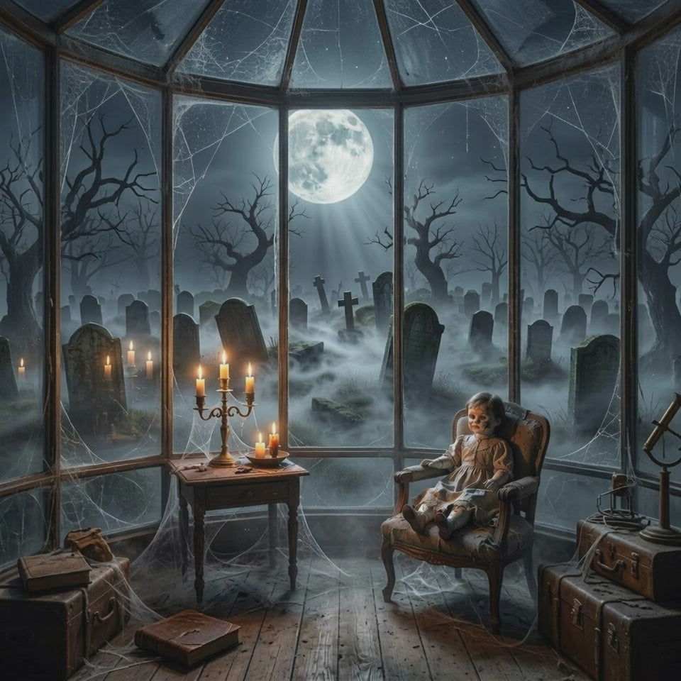 Rich and Rich Assembled Round Acrylic Halloween Doll Jigsaw Puzzle