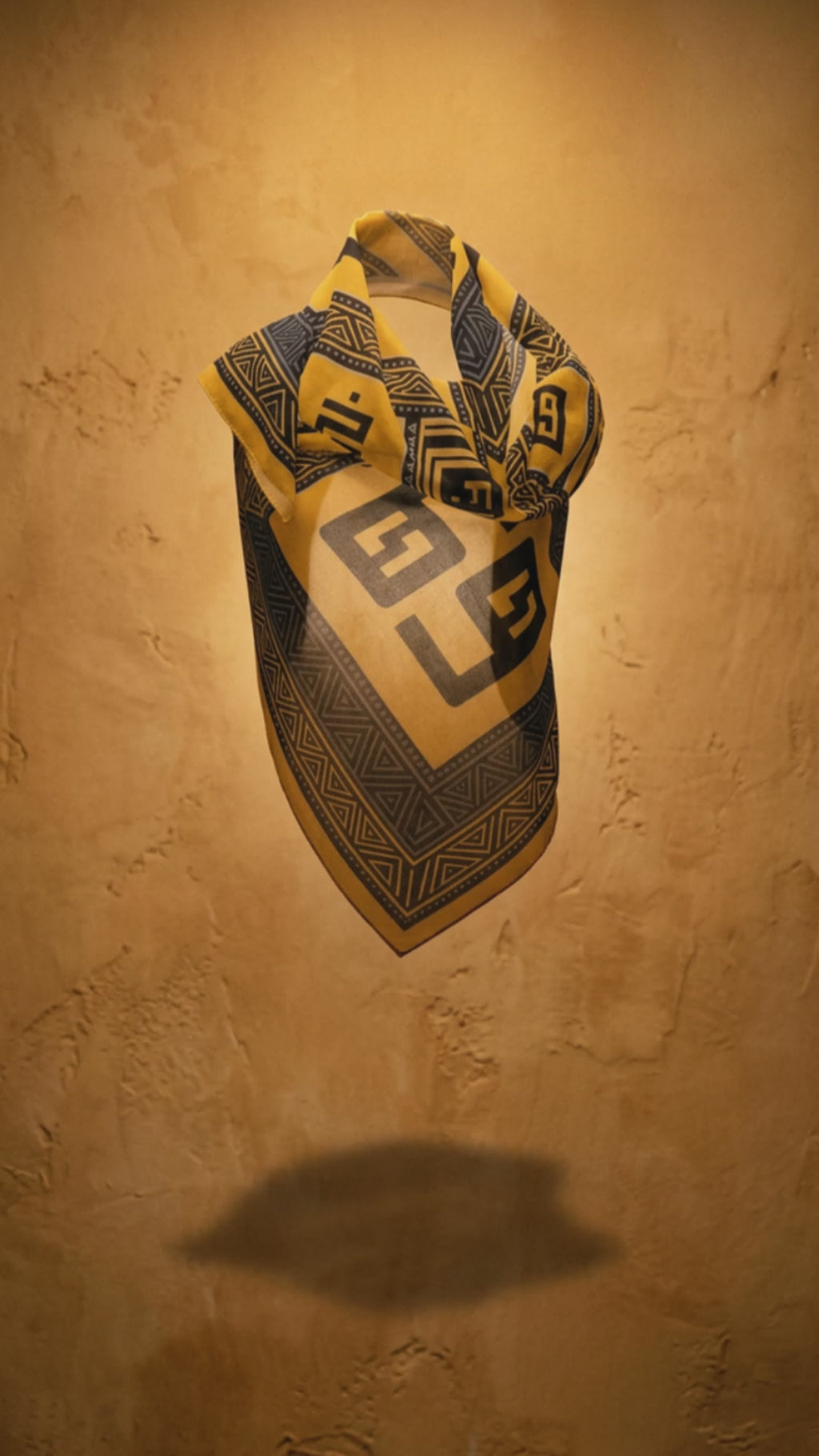 Rich and Rich Yellow Grounded Earth Paris Chiffon Unisex Scarf or Shawl