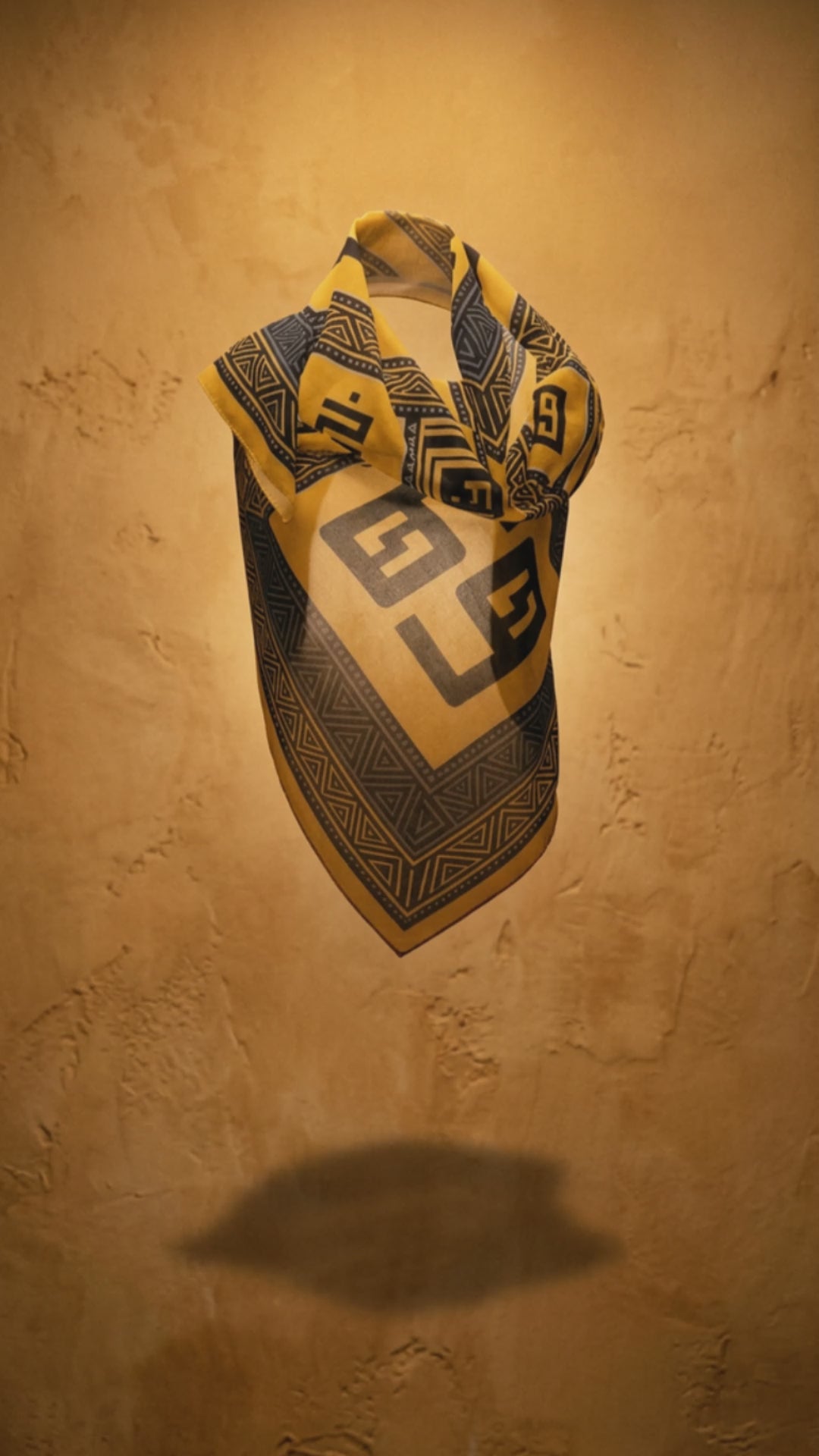 Rich and Rich Yellow Grounded Earth Paris Chiffon Unisex Scarf or Shawl
