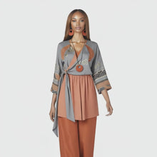 Load and play video in Gallery viewer, Rich and Rich Orange Feng Shui Inspired Women&#39;s Wooden Earrings
