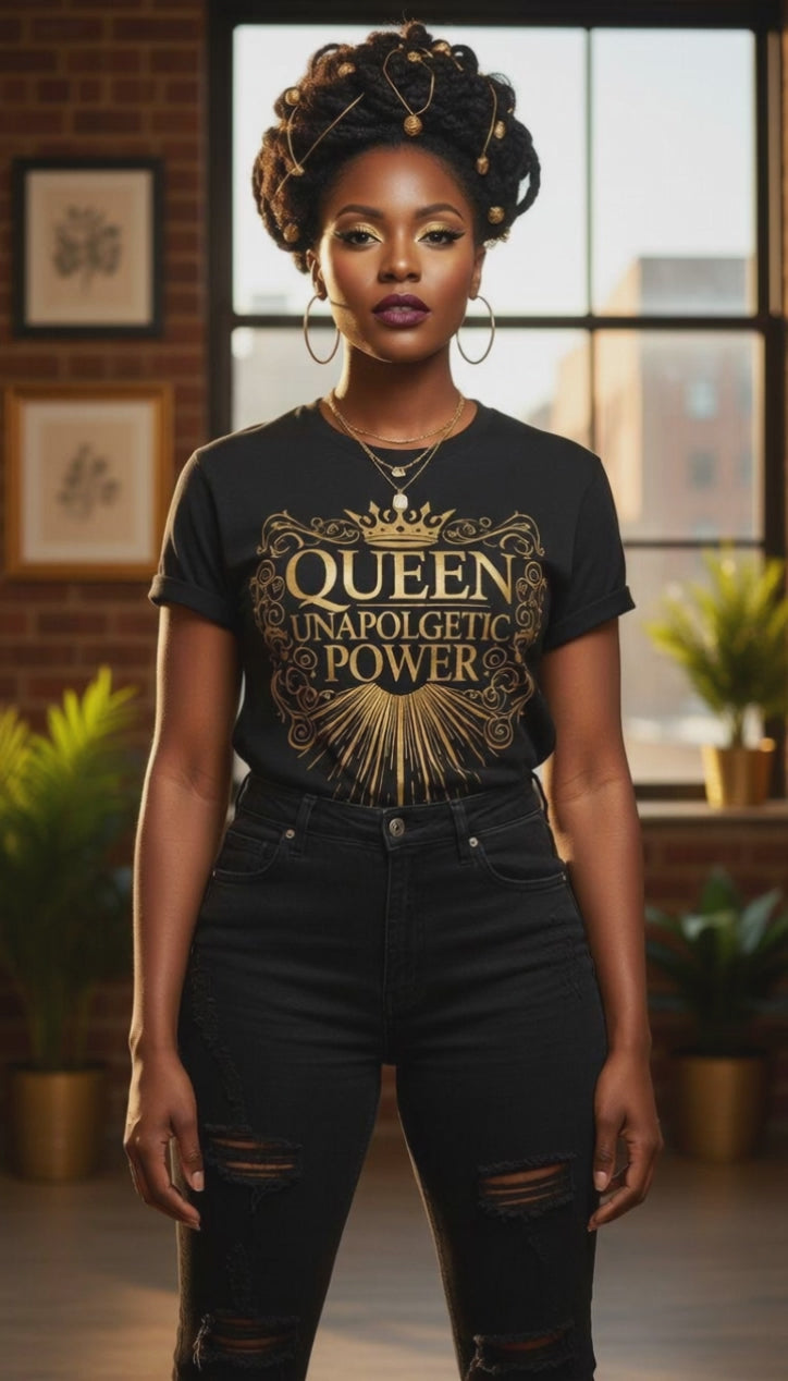 Rich and Rich Unapologetic Women's Black Tshirt