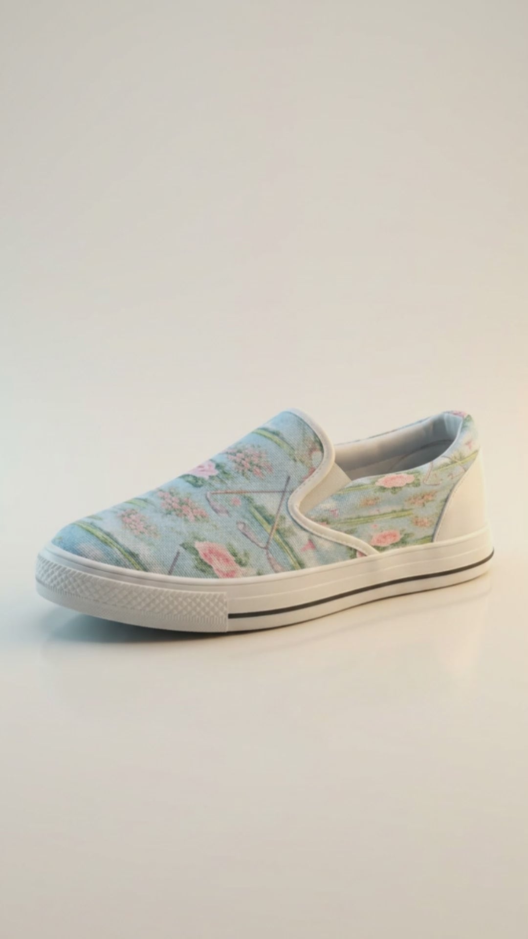 Rich and Rich Women’s Blue Golf Canvas Slip-On Casual Shoes | Stylish Comfortable Golf-Inspired Sneakers