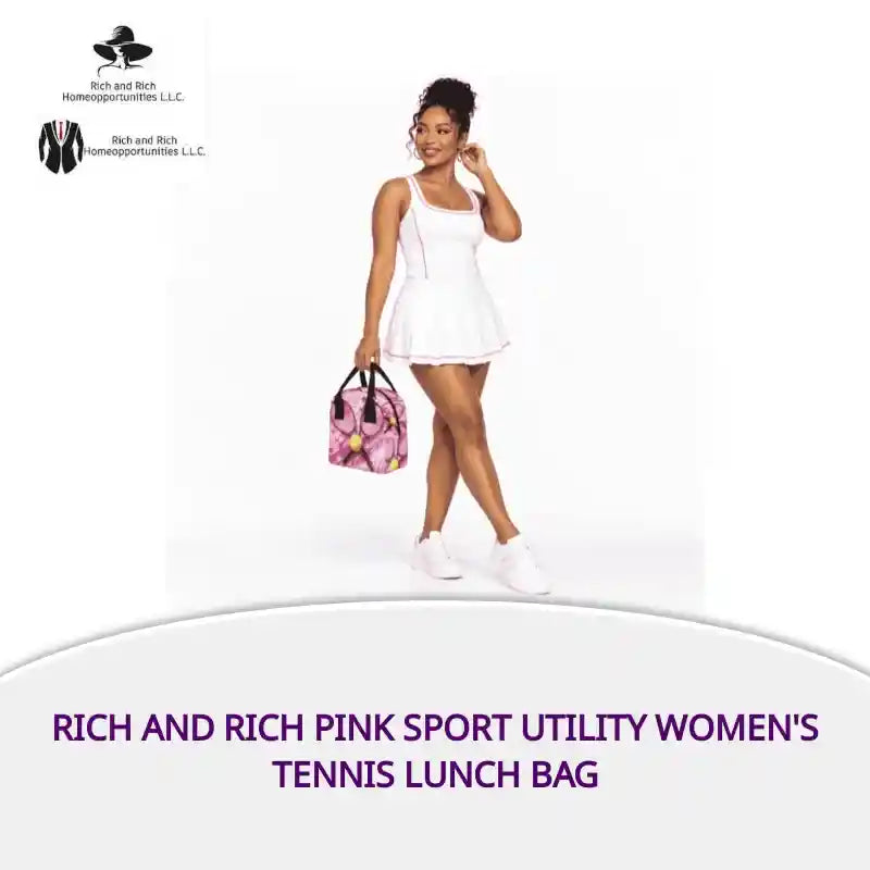 Rich and Rich Pink Sport Utility Women's Tennis Lunch Bag by@Outfy