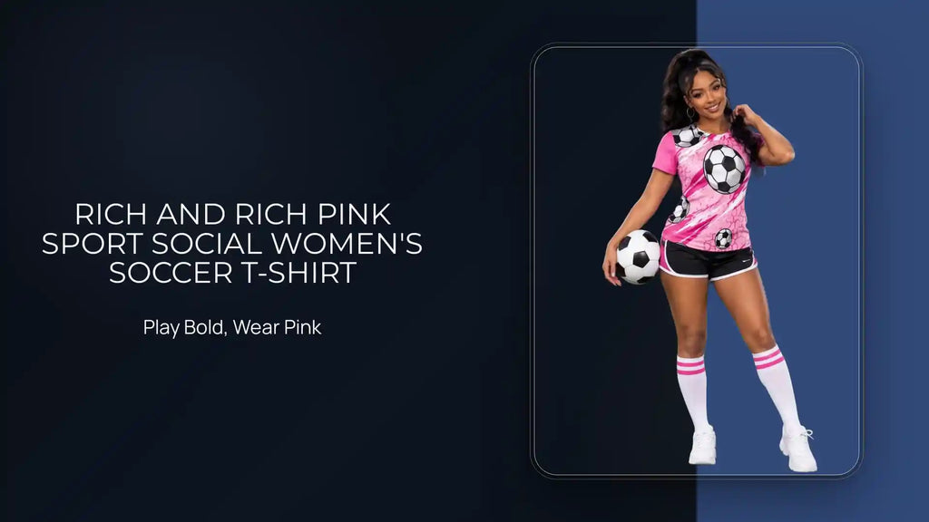 Rich and Rich Pink Sport Social Women's Soccer T-Shirt by@Outfy