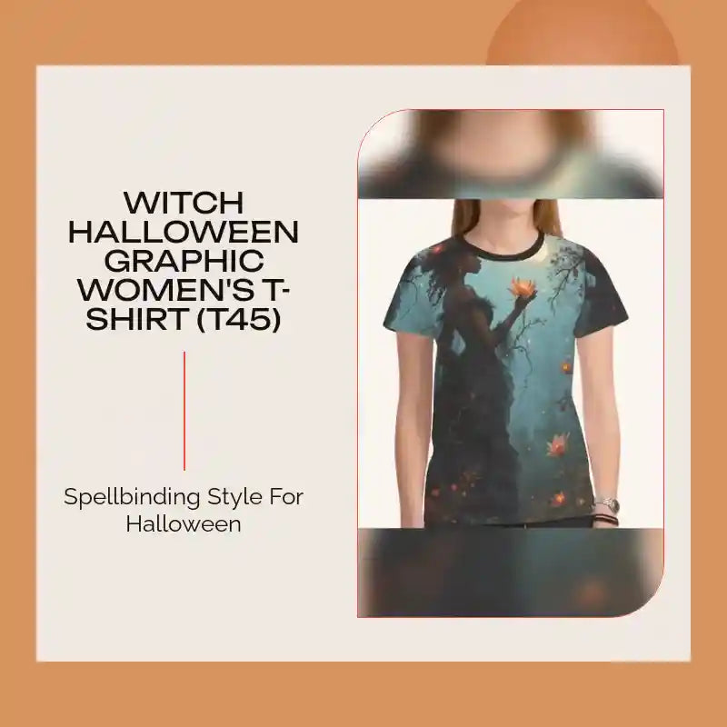 Witch Halloween Graphic Women's T-Shirt (T45) by@Outfy
