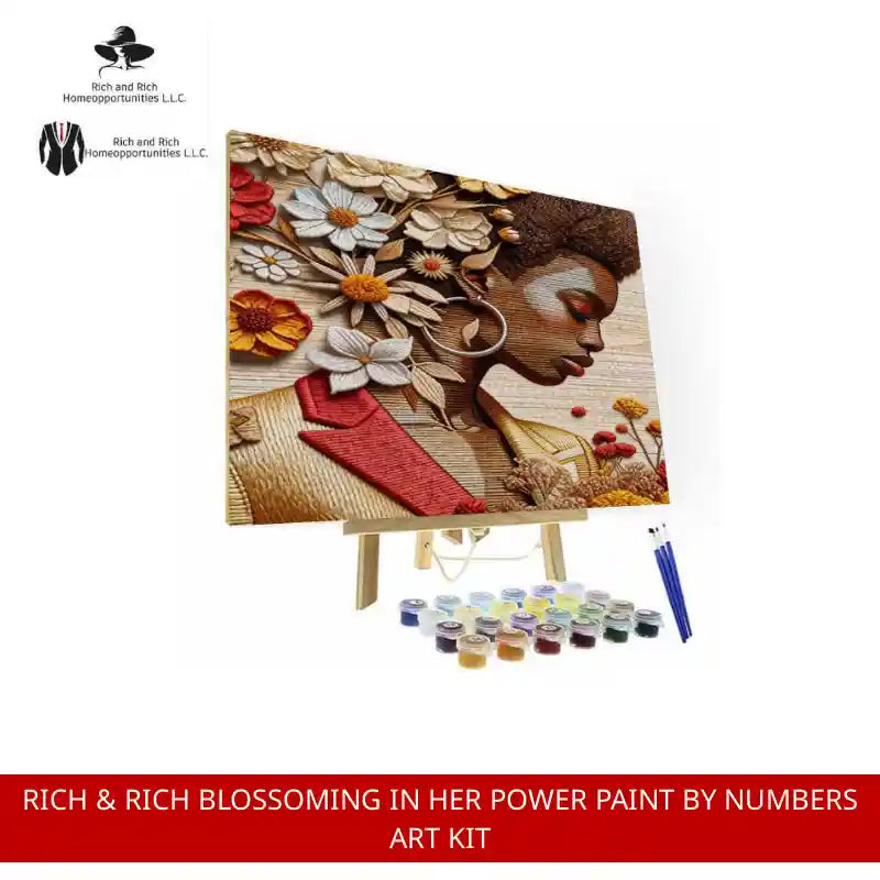 Rich &amp; Rich Blossoming in Her Power Paint by Numbers Art Kit by@Outfy