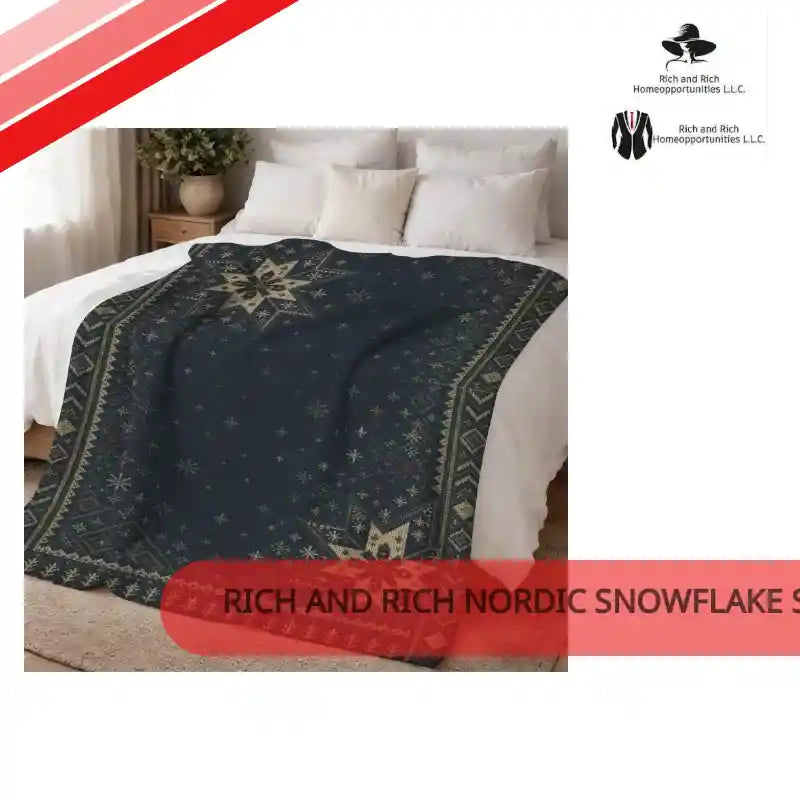 Rich and Rich Nordic Snowflake Sherpa Fleece Throw 60 x 80 by@Outfy