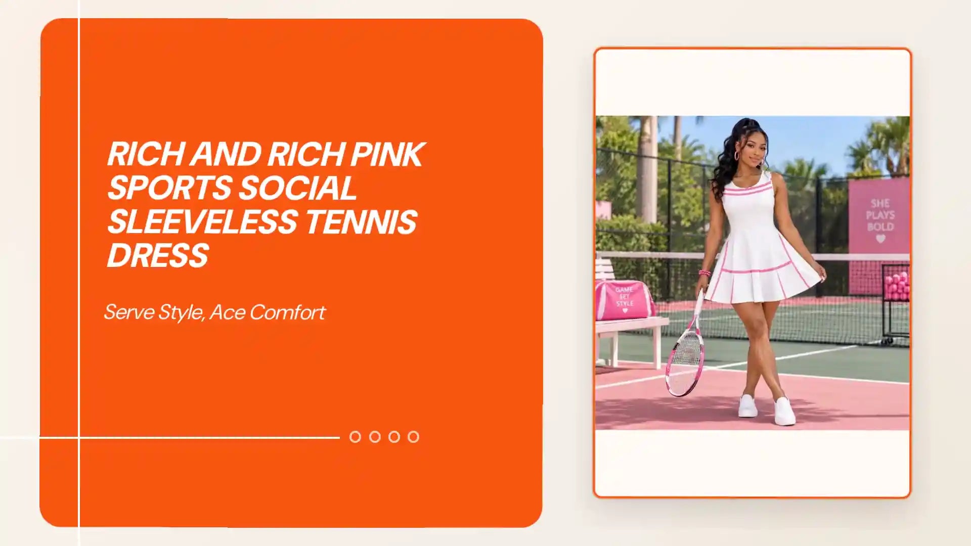 Rich and Rich Pink Sports Social Sleeveless Tennis Dress by@Outfy