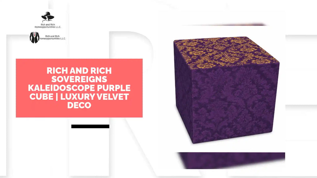 Rich and Rich Sovereigns Kaleidoscope Purple Cube | Luxury Velvet Deco by@Outfy