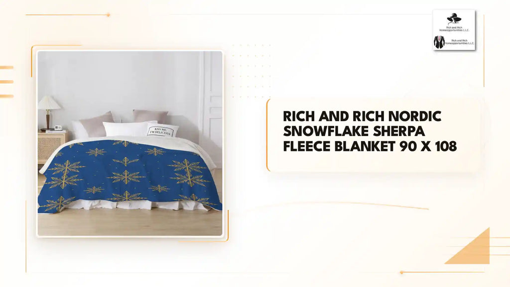Rich and Rich Nordic Snowflake Sherpa Fleece Blanket 90 x 108 by@Outfy