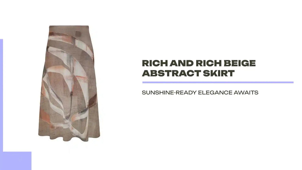 Rich and Rich Beige Abstract Skirt by@Outfy