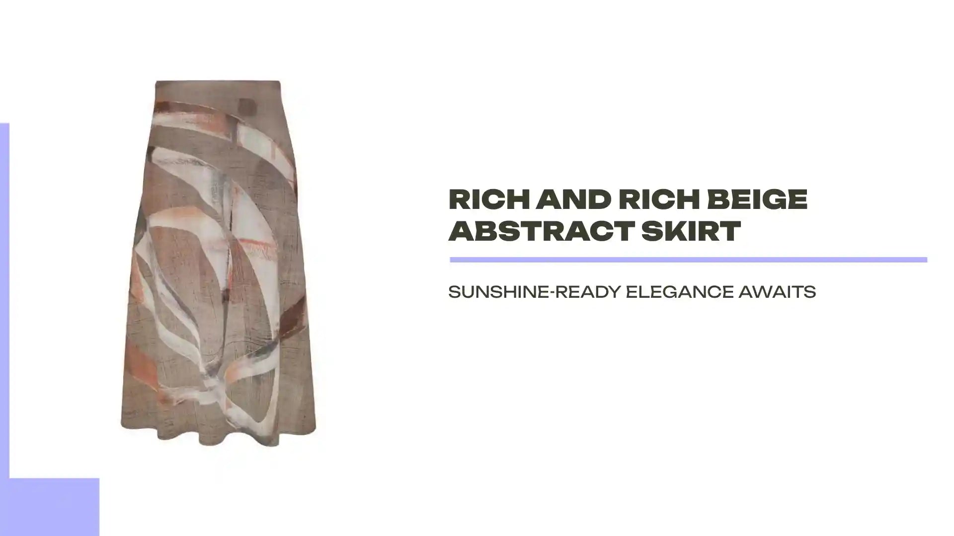 Rich and Rich Beige Abstract Skirt by@Outfy
