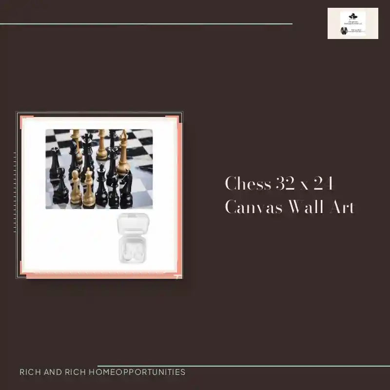 Chess 32 x 24 Canvas Wall Art by@Outfy