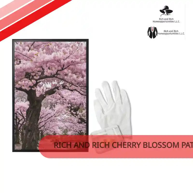 Rich and Rich Cherry Blossom Pathway Black Framed Art Print 20&times;30inch by@Outfy