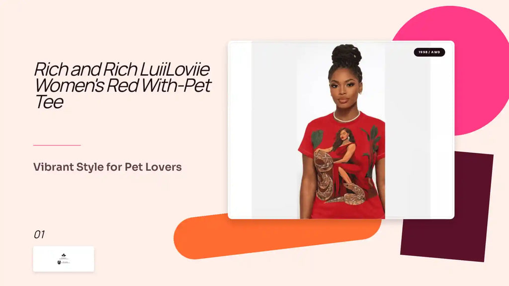 Rich and Rich LuiiLoviie Women's Red With-Pet Tee by@Outfy