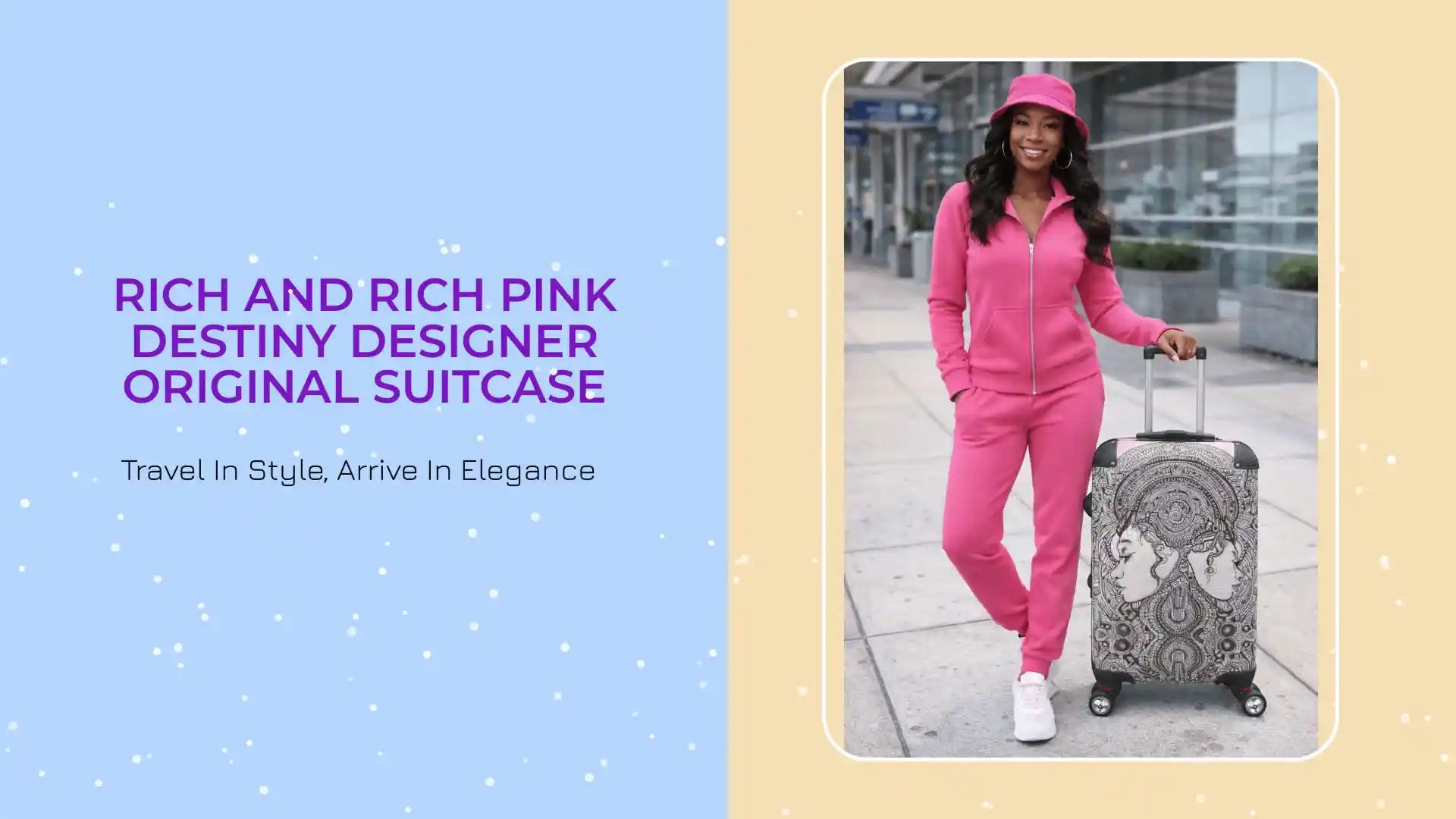 Rich and Rich Pink Destiny Designer Original Suitcase by@Outfy