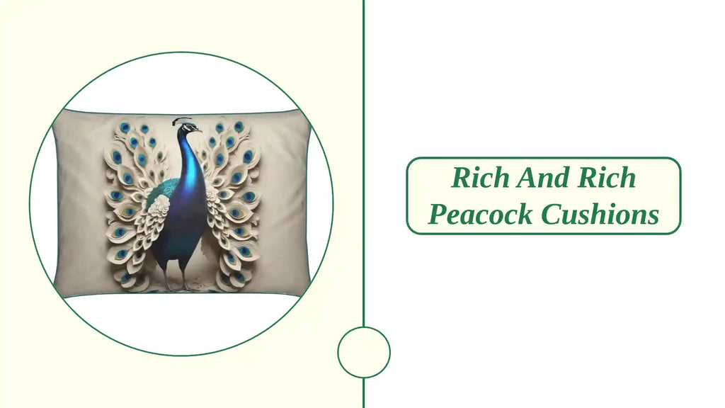 Rich and Rich Peacock Cushions by@Outfy