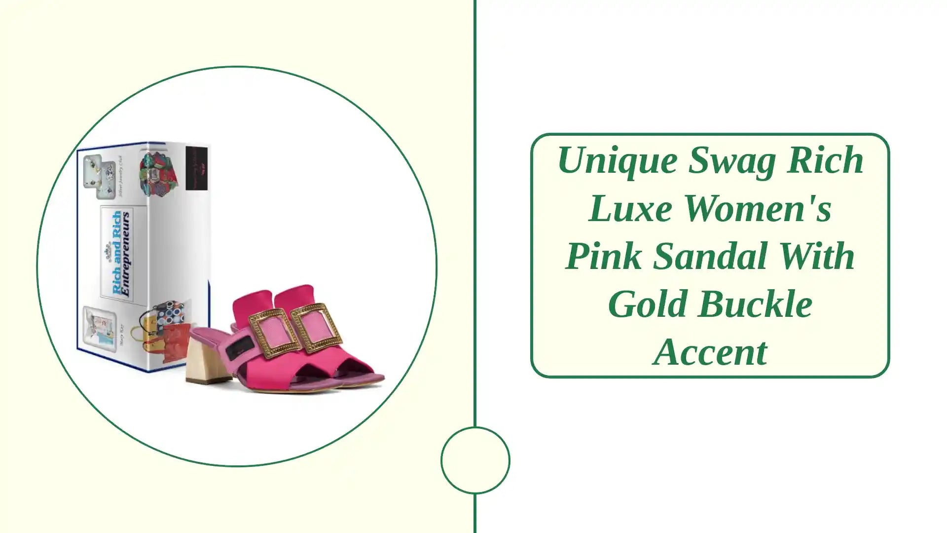 Unique Swag Rich Luxe Women's Pink Sandal With Gold Buckle Accent by@Outfy