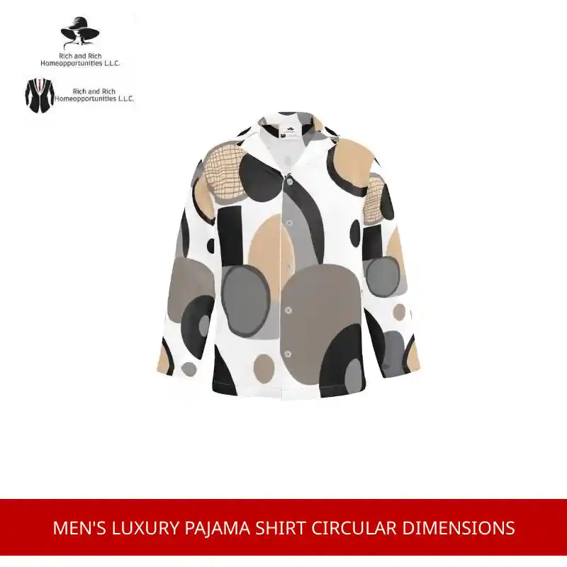 Men's Luxury Pajama Shirt Circular Dimensions by@Outfy