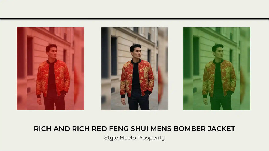 Rich and Rich Red Feng Shui Mens Bomber Jacket by@Outfy