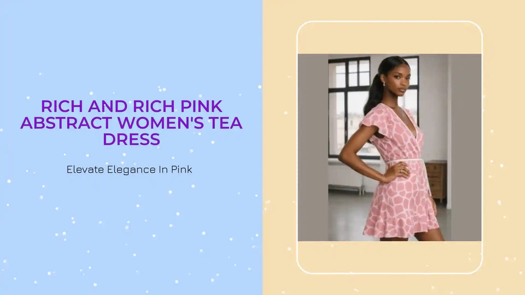 Rich and Rich Pink Abstract Women's Tea Dress by@Outfy