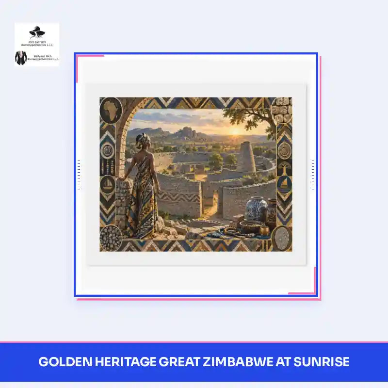 Golden Heritage Great Zimbabwe at Sunrise by@Outfy
