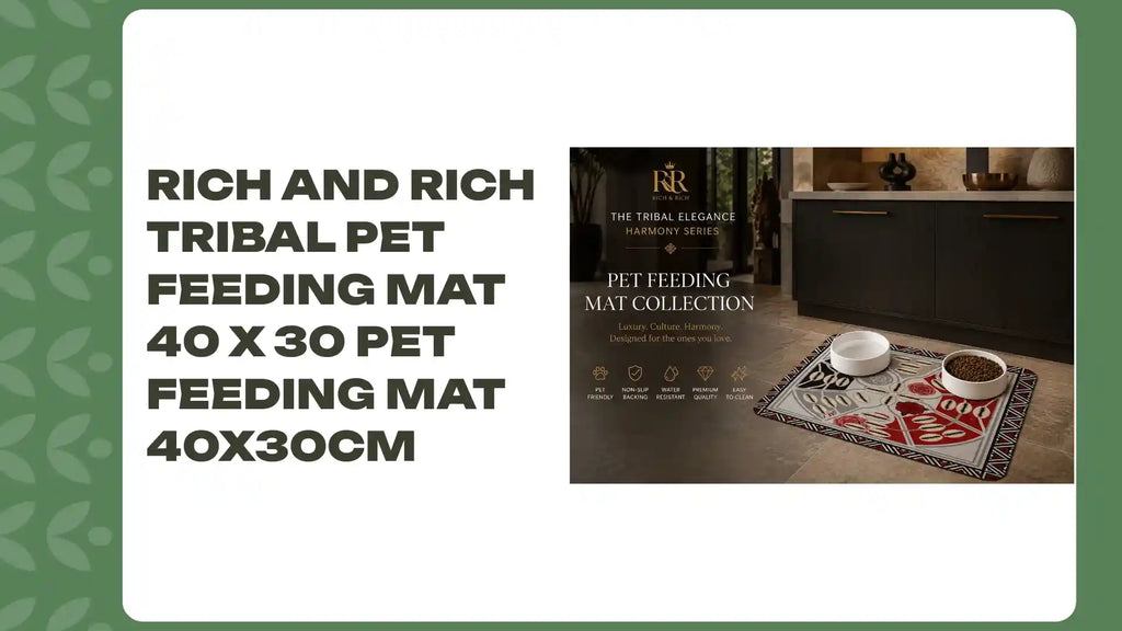 Rich and Rich Tribal Pet Feeding Mat 40 x 30 Pet Feeding Mat 40x30cm by@Outfy
