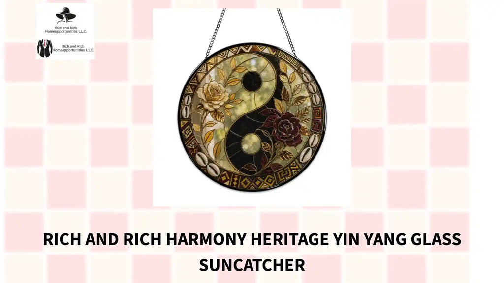 Rich and Rich Harmony Heritage Yin Yang Glass Suncatcher by@Outfy
