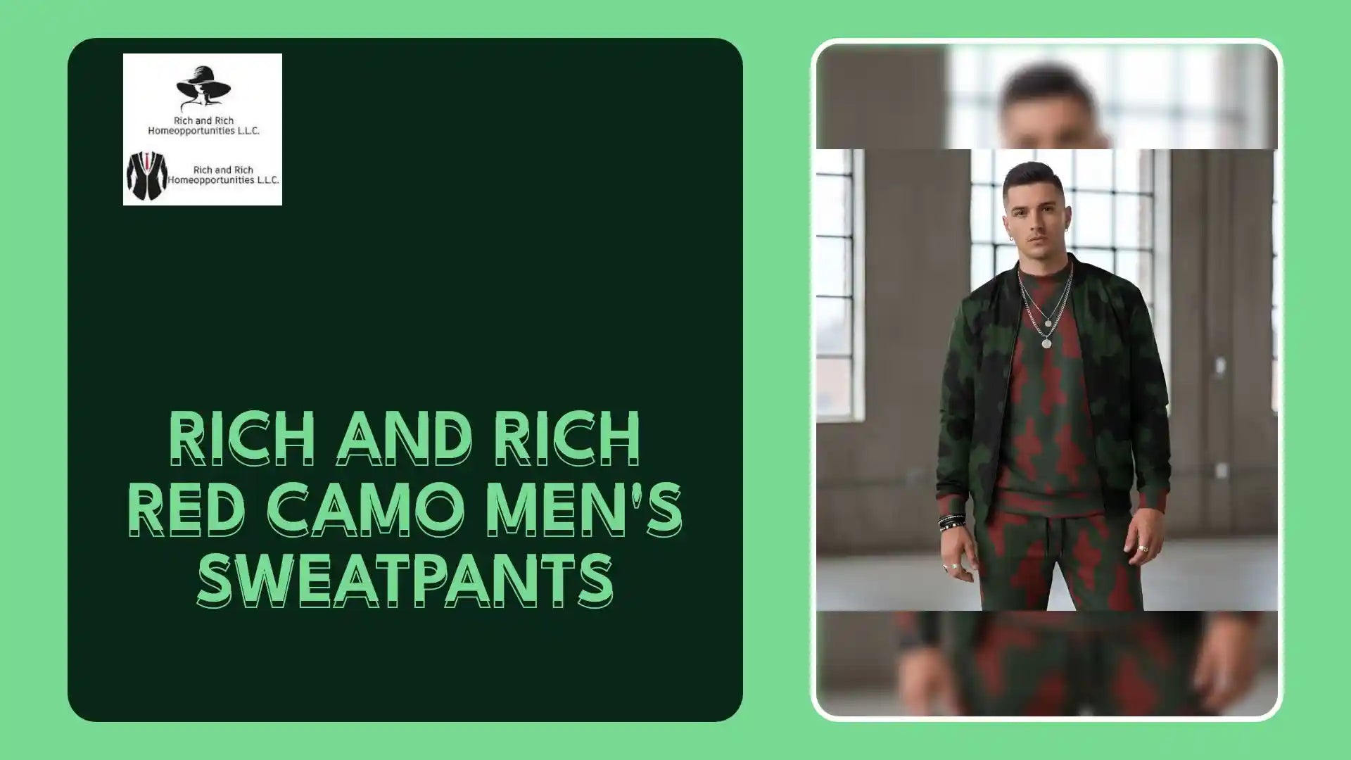 Rich and Rich Red Camo Men's Sweatpants by@Outfy
