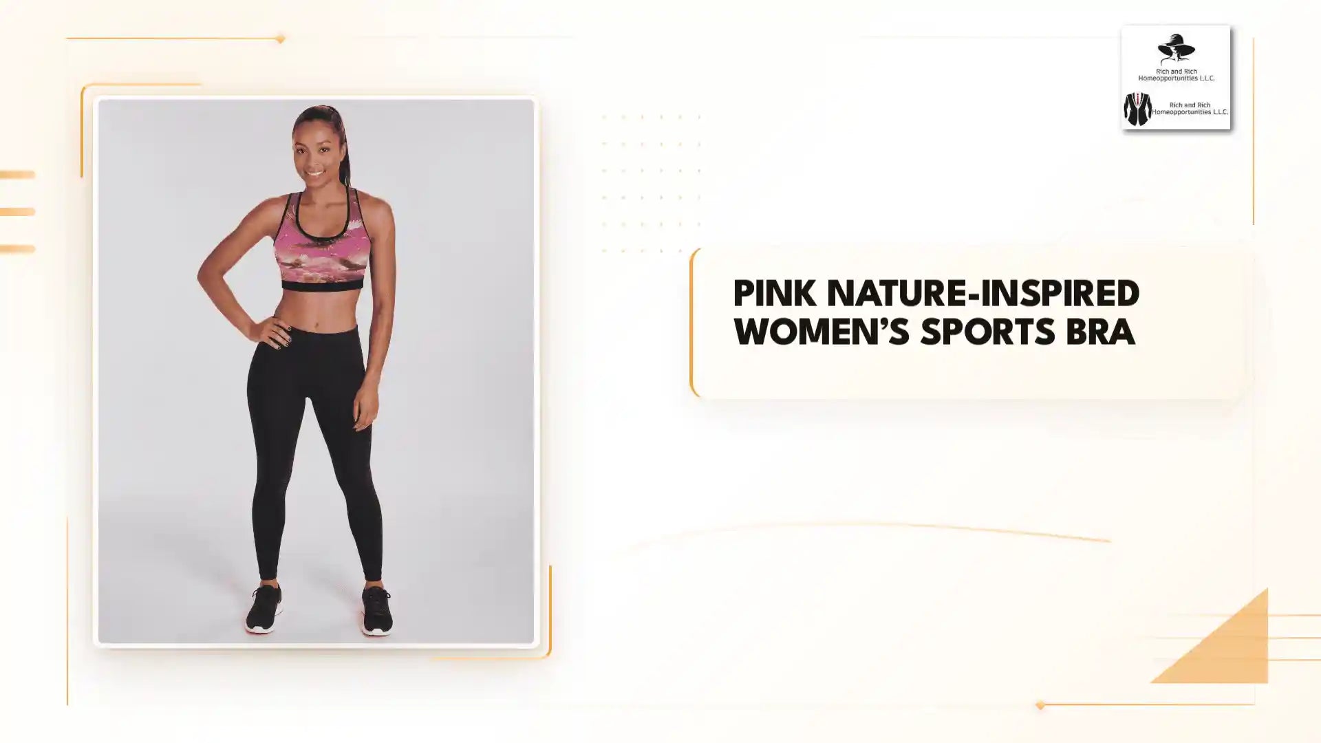 Pink Nature-Inspired Women&rsquo;s Sports Bra by@Outfy