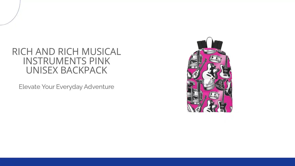 Rich and Rich Musical Instruments Pink Unisex Backpack by@Outfy