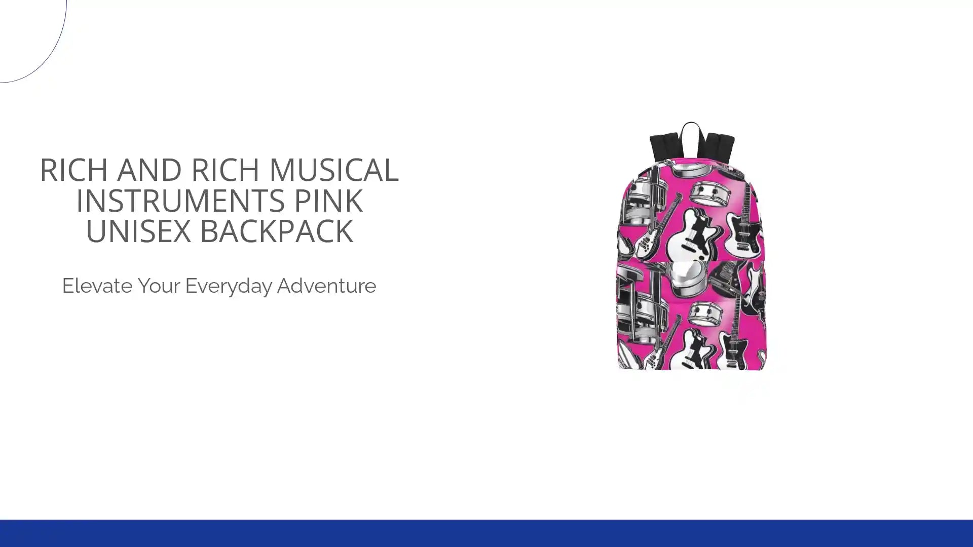 Rich and Rich Musical Instruments Pink Unisex Backpack by@Outfy