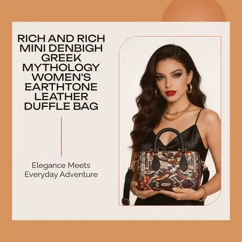 Rich and Rich Mini Denbigh Greek Mythology Women's Earthtone Leather Duffle Bag by@Outfy