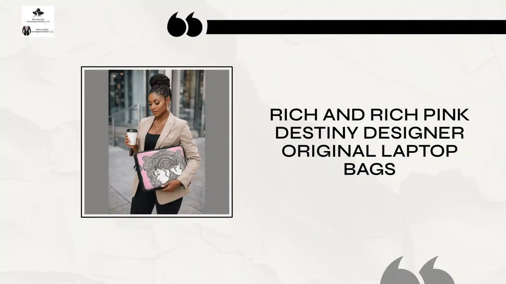 Rich and Rich Pink Destiny Designer Original Laptop Bags by@Outfy