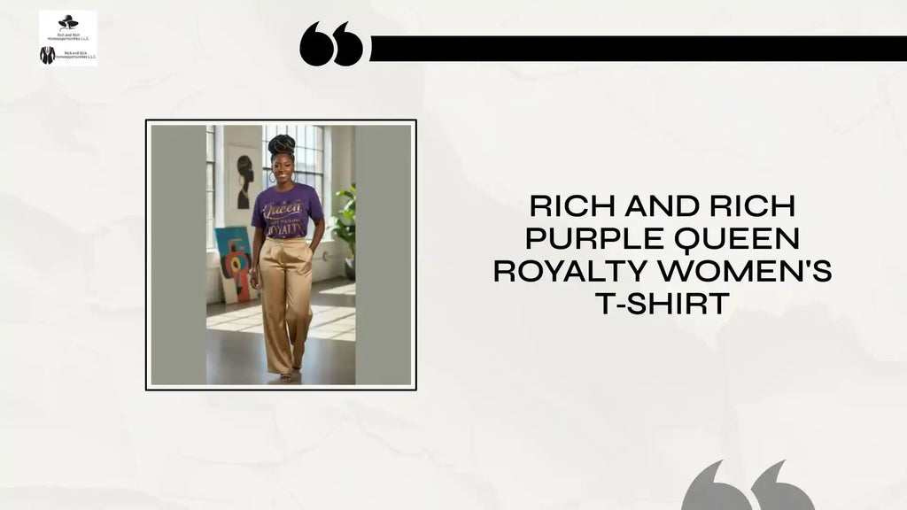 Rich and Rich Purple Queen Royalty Women's T‑Shirt by@Outfy