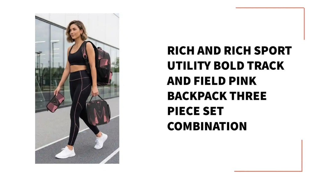 Rich and Rich Sport Utility Bold Track and Field Pink Backpack Three Piece Set Combination by@Outfy