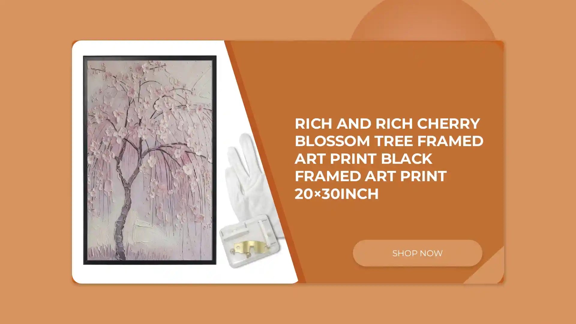 Rich and Rich Cherry Blossom Tree Framed Art Print Black Framed Art Print 20&times;30inch by@Outfy